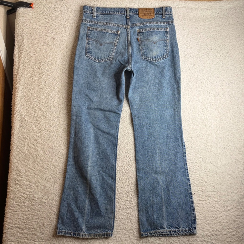 Vintage Levis 517 Orange Tab Jeans Mens 36x32 (34x30) Made in USA Bootcut Denim